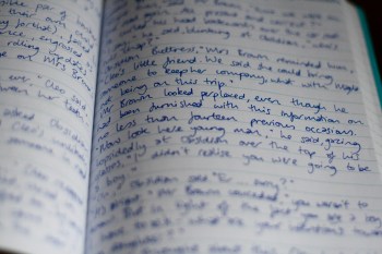 Story I am working on in blue.