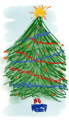 A Christmas Tree I drew on my phone